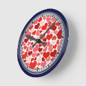 Valentine's Day Hearts Pattern Runde Wanduhr (Winkel)