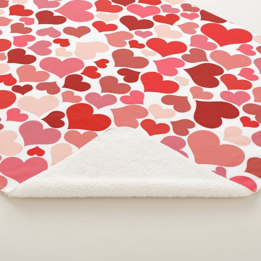Valentine's Day Hearts Pattern Sherpadecke (3/4)