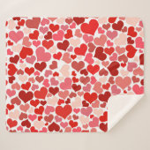 Valentine's Day Hearts Pattern Sherpadecke (Vorderseite (Horizontal))