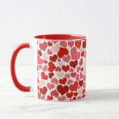 Valentine's Day Hearts Pattern Tasse (Links)