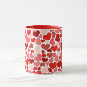 Valentine's Day Hearts Pattern Tasse (Zentrum)