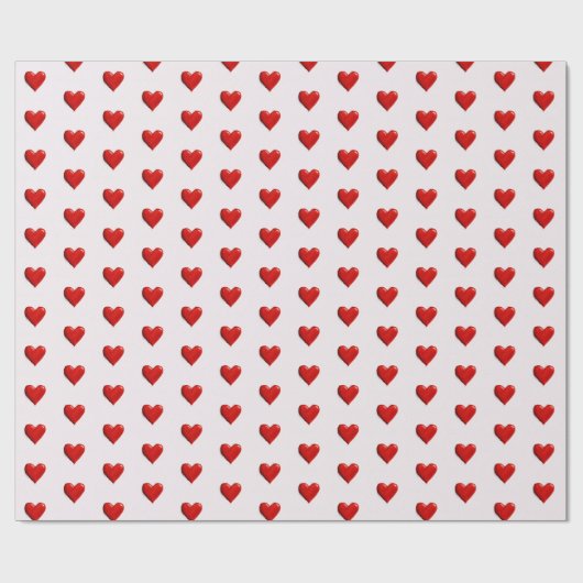 Valentine's Day Hearts Pattern Wrapping Paper Geschenkpapier (Flach)