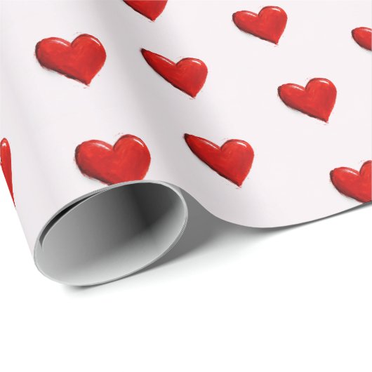 Valentine's Day Hearts Pattern Wrapping Paper Geschenkpapier (Rolleneckpunkt)