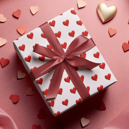 Valentine's Day Hearts Pattern Wrapping Paper Geschenkpapier