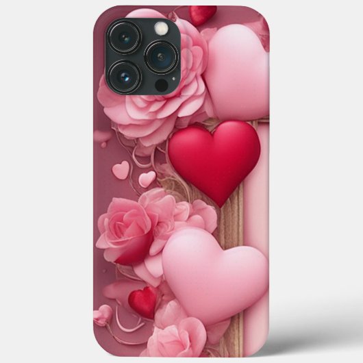 Valentine's Day Hearts Phone Case (Rückseite)