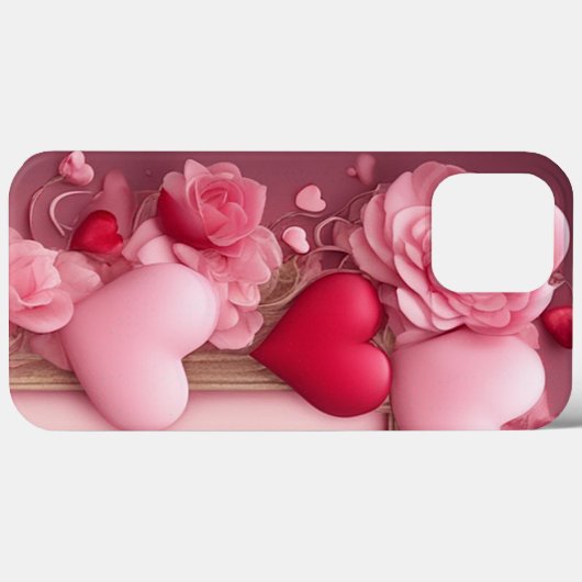 Valentine's Day Hearts Phone Case (Rückseite (Horizontal))