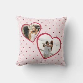 Valentine's Day Hearts Red Photo Collage Kissen