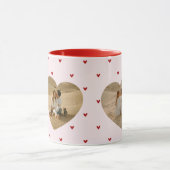 Valentine's Day Hearts Red Pink Photo Tasse (Zentrum)
