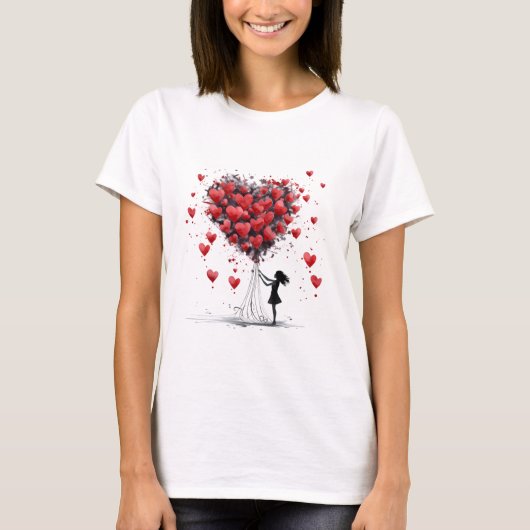 Valentines Day Hearts T-Shirt (Vorderseite)