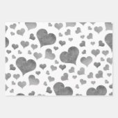 Valentine's Day Hearts Wrapping Paper - Blue Geschenkpapier Set (Vorderseite 3)