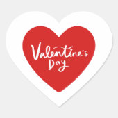 Valentine's Day Herz-Aufkleber (Vorderseite)