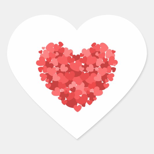 Valentine's Day Herz-Aufkleber (Vorderseite)