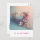 Valentine's Day. Herz Postkarte (Vorne/Hinten)