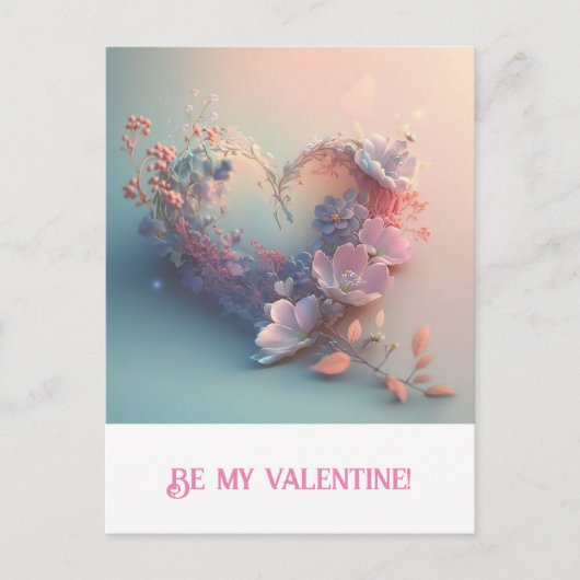 Valentine's Day. Herz Postkarte (Vorderseite)