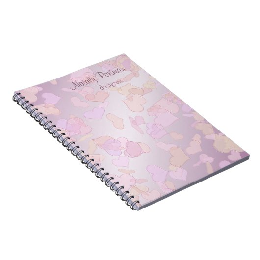 Valentine's Day. Herzen. Text. Notizblock (Rechte Seite)