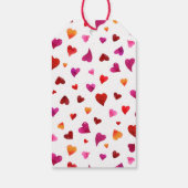 Valentine's day herzen - viva magenta und orange g geschenkanhänger (Rückseite)