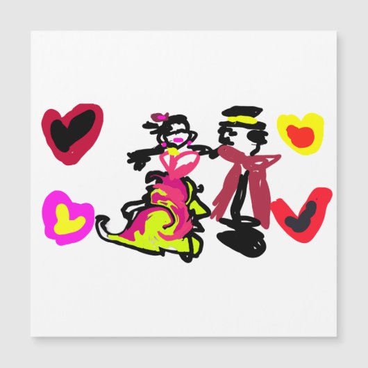 Valentine's day hot salsa magnetkarte (Vorderseite)