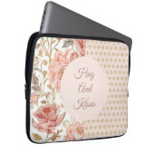 Valentine's Day, Hug and Kisses, Flowers, Pixels Laptopschutzhülle (Vorne Rechts)