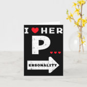 Valentines Day I Love Her Ity Matching Couple Men Karte (Gelbe Blume)