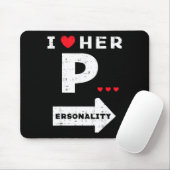 Valentines Day I Love Her Ity Matching Couple Men  Mousepad (Mit Mouse)