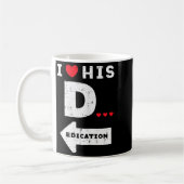 Valentines Day I Love His Dedication Matching Coup Kaffeetasse (Links)