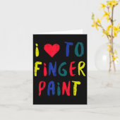 Valentines Day I Love To Finger Paint Matching Cou Karte (Gelbe Blume)