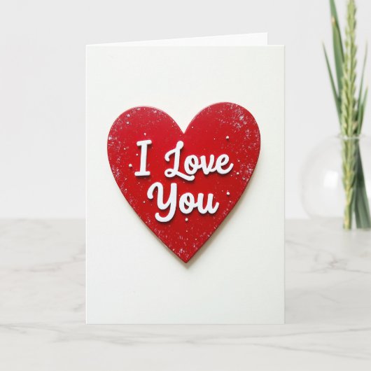 Valentines Day I Love You Card Karte (Vorderseite)