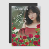 Valentine's Day I Love You Custom Photo Magnetkarte (Vorne/Hinten)