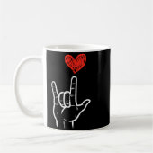 Valentines Day I Love You Hand Sign Asl Heart Wome Kaffeetasse (Links)