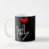 Valentines Day I Love You Hand Sign Asl Heart Wome Kaffeetasse (Links)