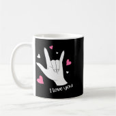 Valentines Day I Love You Hand Sign Language Asl H Kaffeetasse (Links)