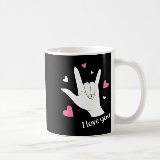 Valentines Day I Love You Hand Sign Language Asl H Kaffeetasse (Rechts)