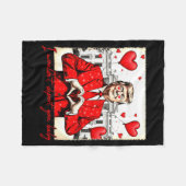 Valentine's Day I Wouldn't Dert You Baby Trump Fleecedecke (Vorderseite (Horizontal))