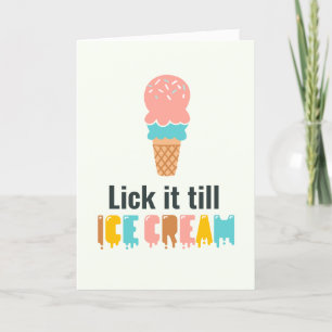 Valentine's Day Ice Cream Joke Funny Feiertagskarte
