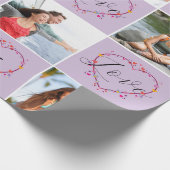 Valentine's Day Initials Liebe FotoCollage Geschenkpapier (Ecke)