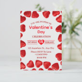 Valentine's Day Invitation Card Einladung (Stehend Vorderseite)