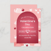 Valentine's Day Invitation Card Einladung (Vorne/Hinten)