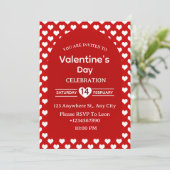 Valentine's Day Invitation Card Einladung (Stehend Vorderseite)