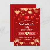 Valentine's Day Invitation Card Einladung (Vorne/Hinten)