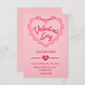 Valentine's Day Invitation Card Einladung (Vorne/Hinten)
