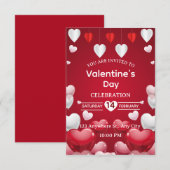 Valentine's Day Invitation Card Einladung (Vorne/Hinten)
