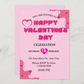 Valentine's Day Invitation Card Einladung (Vorne/Hinten)