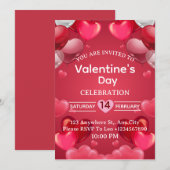 Valentine's Day Invitation Card Einladung (Vorne/Hinten)