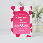 Valentine's Day Invitation Card Einladung (Stehend Vorderseite)