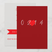 Valentines day Invitation Einladung (Vorne/Hinten)