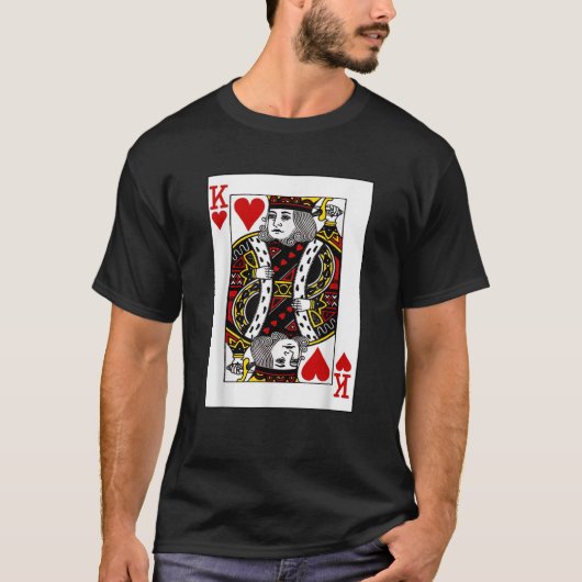 Valentines Day King of Hearts Card Couples Gift Id T-Shirt (Vorderseite)