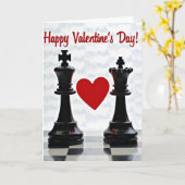 Valentines Day King Queen Heart Card Karte (Gelbe Blume)