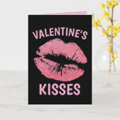 VALENTINE'S DAY KISSES ROMANTIC GREETING CARD KARTE (Gelbe Blume)