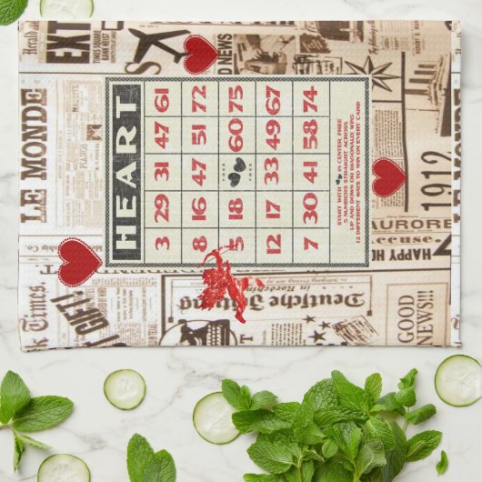 Valentine's Day Kitchen Handtuch (Gefaltet)