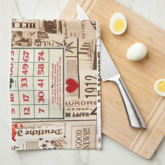 Valentine's Day Kitchen Handtuch (Viertel Falte)